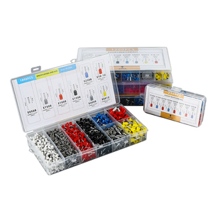 8Mm/12Mm Thiếc Mạ Đồng Khởi Động Hình Vòng Thiết Bị Đầu Cuối Uốn Tóc Bồng Công Cụ Kit 1200 Miếng AWG24-7 Dây End Thiết Bị Đầu Cuối - Product Image 4