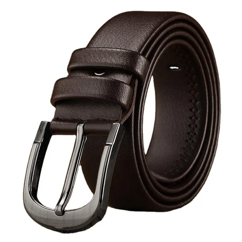 Fashion Classic Designs Men's Genuine Leather Dress Belt Handmade Cow Leather Belts For Work Business Casual