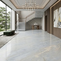 Dalle de marbre naturel bleu platine haut de gamme, polie, inaltérable, imperméable, écologique, moderne, pour hôtels, villas et salles de banquet