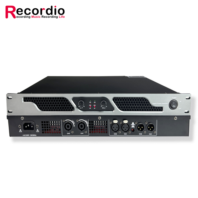 GAP-D2800 Recordio Professional D Digital 2.0 Channel 600W*2 4 Metal Black Power Amplifiers for DJ Subwoofer Speakers