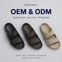Sandales confortables Bosirui pour hommes, nouvelle conception, logo personnalisé, vente en gros d'usine chinoise, modèle été, en EVA, pour la plage et l'extérieur