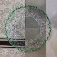 Plaques de chargeur transparentes de luxe ps en vrac avec des plaques de chargeur à jante dorée pour la décoration de la maison de vacances de mariage