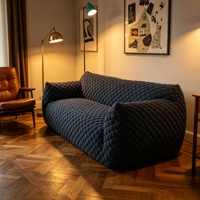 Canapé d'angle en L au design minimaliste personnalisé avec rembourrage en mousse haute densité, plusieurs couleurs disponibles pour salon et villa