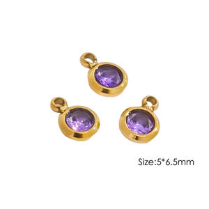 <span class=keywords><strong>Lovestory</strong></span> B4875 - Collar Infantil Clásico con Colgante de Acero Inoxidable Chapado en Oro de 14K, con Cristales de Circonia Cúbica, Certificado NGTC - Product Image 6