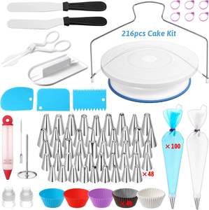 Support tournant pour gâteau, ensemble d'embouts de pâtisserie, outils de décoration de gâteaux rotatifs pour la pâtisserie - Product Image 5