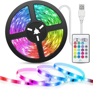 LED רצועת אור 5M USB מופעל LED אור הרצועה עם מרחוק עמיד למים RGB 5050 צבע שינוי LED רצועת