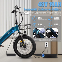 Vélo cargo 20 pouces, batterie lithium 48V, moteur arrière 500W sans balais, frein à disque hydraulique, fourche à ressort hydraulique, alliage d'aluminium