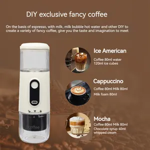 Coffee Powder Capsule Charging Outdoor Wagon Coffee Machine Portable Wireless Electric Coffee Machine