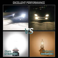 Ampoule de phare de voiture led, COB à haute luminosité, r380, 4 côtés, K9 880 9005 9006 9012 H1 H3 H7 H11