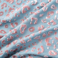 Tissu de velours brûlé 100 % polyester de luxe, double face, écologique, imprimé numérique, pour vêtements de mariage pour filles