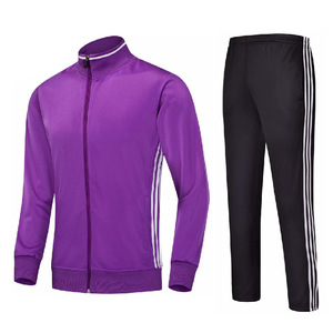 hombres y mujeres trajes de deportes de Fútbol <span class=keywords><strong>chaqueta</strong></span> de manga larga cremallera completa de entrenamiento de fútbol chándal - Product Image 4