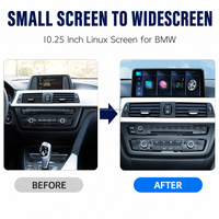 Écran Linux 10,25 pouces pour BMW Série 1 F20 F21 CIC NBT, CarPlay sans fil, Android Auto, autoradio, écran 1920*720