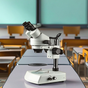Microscopio estéreo binocular/<span class=keywords><strong>trinocular</strong></span> con configuración estándar de aumento de zoom continuo 7X-45X - Product Image 4
