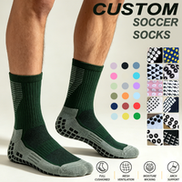 Chaussettes de sport en nylon Juncai Grip Silicone Design, antidérapantes, pour le football, avec logo personnalisé, unisexes, pour hommes.