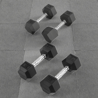 Dumb Bells Workout Lbs 10kg Gym Hexagon Hexagonal Dumbell Ensembles d'haltères hexagonaux en caoutchouc en livres