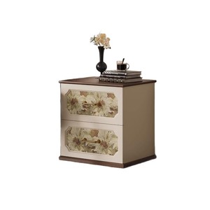 Vintage Printed Drawer Nightstand Solid Wood Bedroom <b>Storage</b> <b>Side</b> <b>Table</b> - Product Image 5