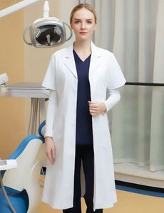Bata de Laboratorio Blanca de Alta Gama, Manga Larga, Uniforme para Médicos Dentistas y de Medicina Oral, Uniforme de Hospital y Laboratorio - Product Image 2