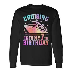 Camiseta de manga larga con diseño de crucero para mi séptimo cumpleaños - Product Image 1