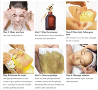 Czur — masque Facial à feuille d'or 24k, véritable, 99.9%, pour soins de la peau, à usage domestique et Salon de beauté, au Spa
