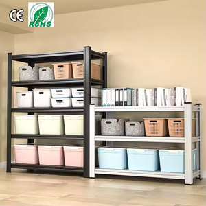 Fábrica de China, venta al por mayor, stock de alta calidad, luz ajustable para oficina en casa, apilamiento, estante de metal sin pernos, estante de almacenamiento de hierro - Product Image 1