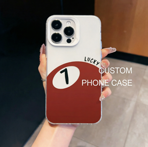 เคสใสลายบิลเลียดสีแดงหมายเลข 1 รุ่น Lucky Number 1  วัสดุ TPU  แบบมินิมอลสไตล์สปอร์ต สำหรับ iPhone 17 16 15 14 13 Pro Max - Product Image 1