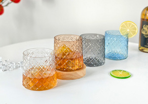 Gobelet en plastique PET durable de 12 oz à motif diamant pour la maison, le bar, les fêtes, les restaurants, la bière en plein air - Product Image 4