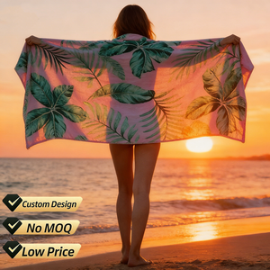 Serviettes de <span class=keywords><strong>plage</strong></span> fabriquées en Chine, en microfibre tropicale, surdimensionnées, absorbantes, imprimées, personnalisées, grande taille, extra larges - Product Image 1