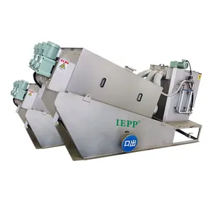 IEPP China manufacturer factory supplier mud dewatering machine automatic multi disc spiral screw press sludge dehydrator