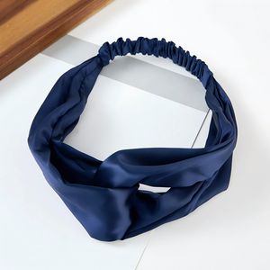 Bandeau pour femme en soie de mûrier 100% faite main, durable, toutes saisons, de haute qualité, avec nœud papillon, logo personnalisé, vente en gros - Product Image 3