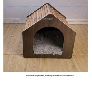 Có thể tháo rời rắn gỗ mèo nhà Pet cabin trong nhà và ngoài trời biệt thự bốn mùa phổ mèo nhà - Product Image 3