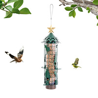 Mangeoire à oiseaux en métal intelligente et élastique anti-écureuil pour jardin et cour, alimentation des oiseaux sauvages, nouvelle collection transfrontalière, Chine