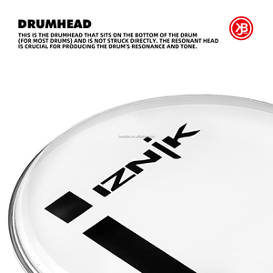 Beattello Single DrumHead <span class=keywords><strong>22</strong></span> pulgadas Bass Kick Drum Head Skin Accesorio para instrumentos musicales con patrones negros para <span class=keywords><strong>bombo</strong></span> - Product Image 4