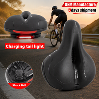 Vente en gros Selle de vélo creuse, confortable pour longues distances, avec ventilation et sécurité, finition mate, étanche, et feu arrière rechargeable de remplacement