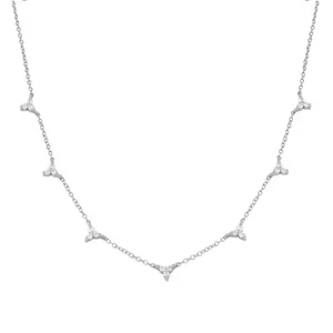 S925纯银INS风格迷你堆叠风格链条银色现代美丽简约女性项链
