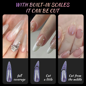 Juego de 288 <span class=keywords><strong>Uñas</strong></span> Postizas de Doble Forma Coloridas en Caja, Extensiones Rápidas para <span class=keywords><strong>Uñas</strong></span> Francesas, Moldes Modernos - Product Image 5