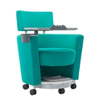 Chaise de formation de luxe individuelle pour groupe de travail, avec tablette, chaise de bureau pivotante à succès commercial