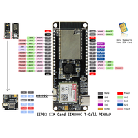 Papan Pengembangan Modul SIM800C Slot Kartu Biru WIFI ESP32 SIM800C-DS V02 ESP32 Tanpa Solder