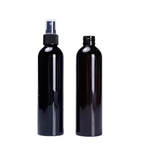 Set Kosmetik Botol Penyemprot Plastik Hitam, dengan Penyemprot Kabut Halus 2Oz 4Oz 8Oz untuk Parfum Perjalanan Minyak Esensial