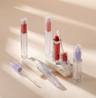 Tube d'emballage imperméable de maquillage d'applicateur de silicone de teinte de lèvre mate d'étiquette