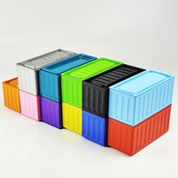 Caja de Metal Rectangular con Forma de Contenedor, Estilo Caja de Carga, Creativa, para Regalos