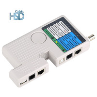 Probador de Cable de red profesional 4 en 1 RJ45/RJ11/USB/BNC Cable LAN Cat5 Cat6 Cable probador de Cable remoto piezas de Telecomunicaciones