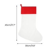 Calcetines Navideños Personalizados, Calcetín Navideño Impreso en Blanco con Lazo para Colgar, para Decoración Navideña del Hogar, Regalo