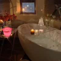 Lámpara de Mesa LED RGB Romántica para Interiores, Decorativa, con Forma de Rosa, para Dormitorio, Bodas y Navidad, IP65 Solar, Venta al Por Mayor con Dropshipping