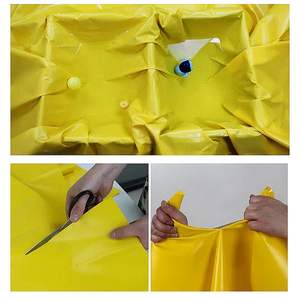 2m x 4m 600GSM 0.5MM PVC Jaune Bâche <span class=keywords><strong>Balcon</strong></span> Couverture Pluie Imperméable Extérieur Pare-<span class=keywords><strong>Soleil</strong></span> <span class=keywords><strong>Toile</strong></span> avec Filet - Product Image 5