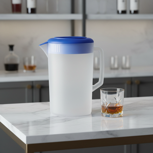 <span class=keywords><strong>Pichet</strong></span> en <span class=keywords><strong>plastique</strong></span> PP givré de <span class=keywords><strong>5</strong></span> L avec couvercle, sans BPA, compatible lave-vaisselle, pour restaurant, cantine, fête - Product Image 2
