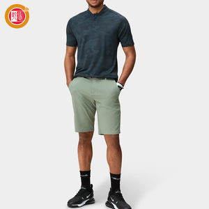 Shorts de golf athlétiques pour hommes personnalisés, 95% polyester, 5% élasthanne, vert, coupe ajustée, doux, extensible, tissé, uni, décontracté, écologique, en toile - Product Image 6