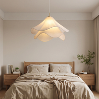 Lampe suspendue moderne en tissu ondulé, forme de fleur, LED E27, 35/40/50/60cm, pour salle à manger, chambre à coucher