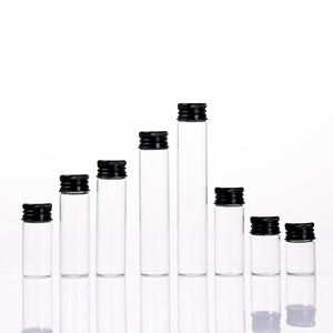 Bouteille en verre transparente Boro3.3 avec bouchon à vis, impression couleur personnalisée, qualité alimentaire disponible - Product Image 2