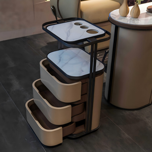 Chariot de rangement multifonctionnel sur mesure pour salon de beauté, chariot à outils pour spa, massage des pieds et manucure - Product Image 3