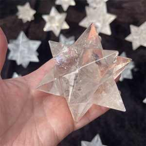 Figura de estrella Merkaba de cristal Natural tallada a mano, cuarzo transparente curativo, talla de estrella Merkaba <span class=keywords><strong>para</strong></span> Decoración - Product Image 2